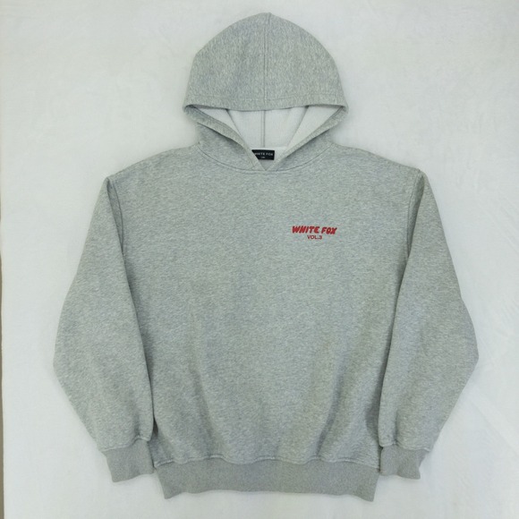 White Fox Tops - White Fox Hoodie Womens S/M Gray Vol 3 Graphic Pullover Oversized Streetwear